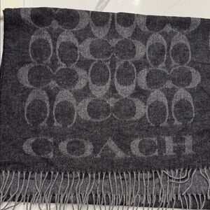 Coach Charcoal Signature Scarf